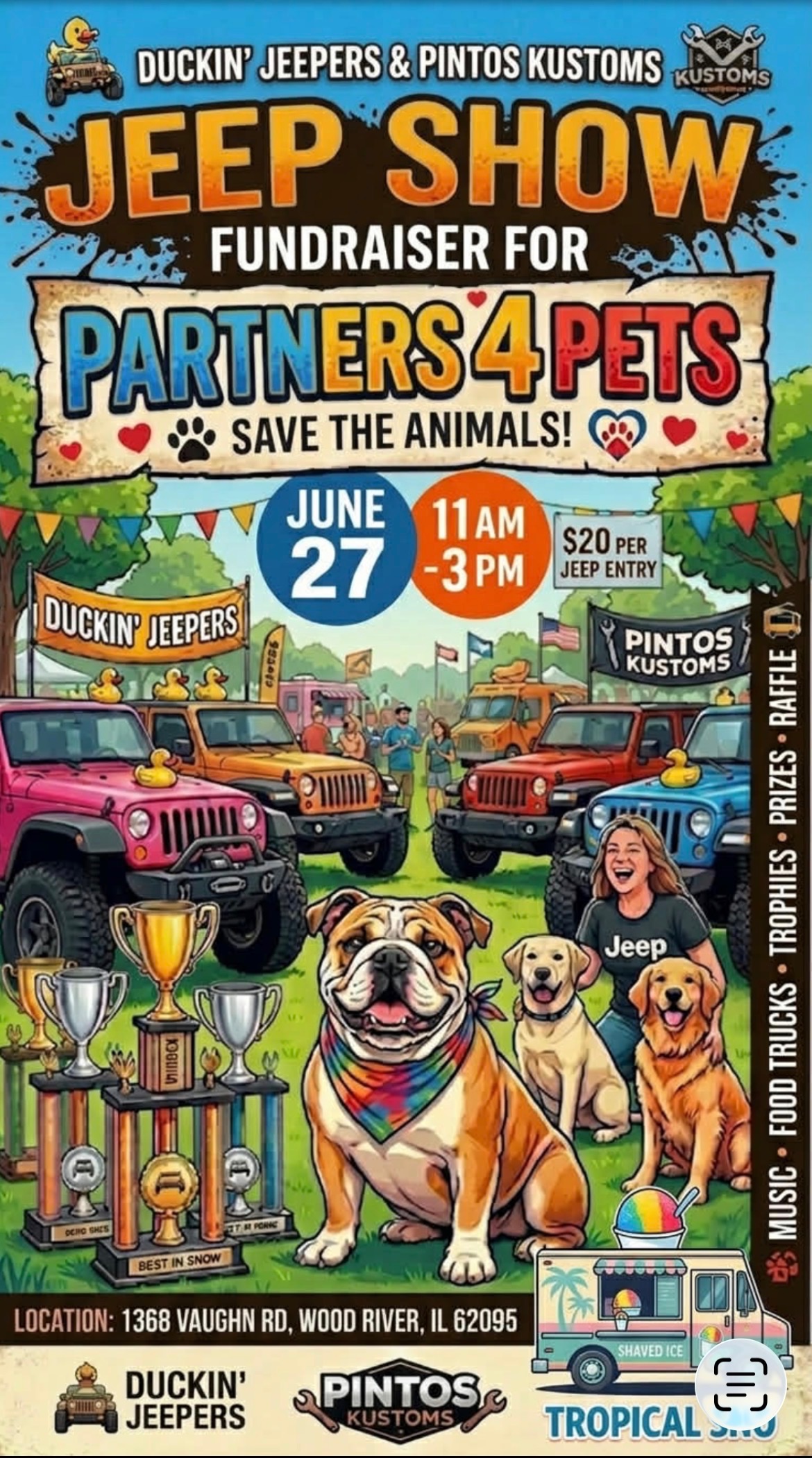 Jeep Show Fundraiser for Partners 4 Pets